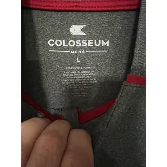 Razorback Arkansa Sweater pullover Size Large 1/4 Zip Gray College Colosseum - Picture 3 of 4